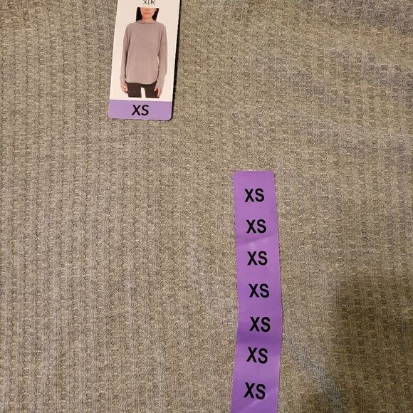 NWT Chaser Gray Cozy Thermal Waffle Knit Hooded Top Sweatshirt sz.XS MSRP $108 - Picture 2 of 5